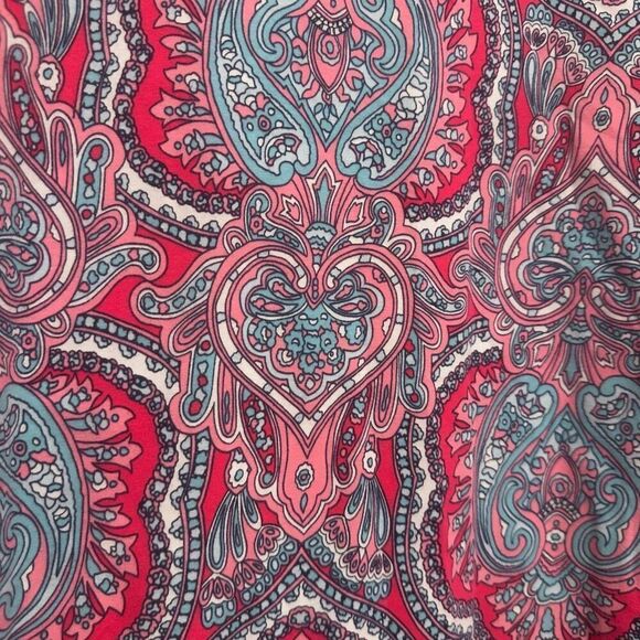 Talbots Women’s Pasiley Print Pink and Blue Long Sleeve TShirt Size Small - Picture 2 of 5